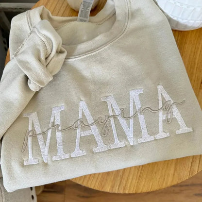 Praying Mama Embroidery T-shirt,Crewneck,Hoodie