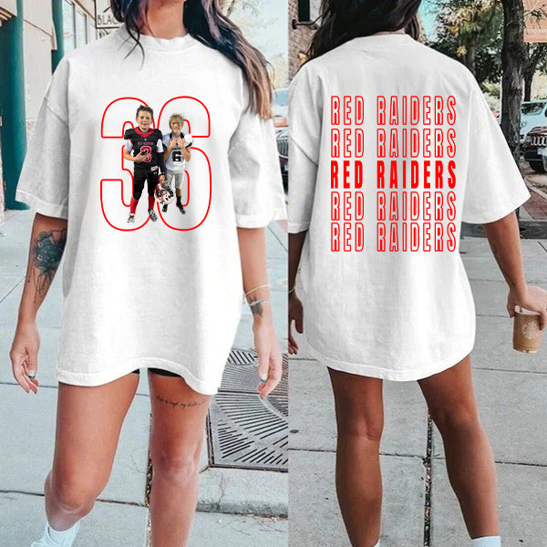 Custom Game Day Tee with Multi-Person Photo – Perfect for Football Fans