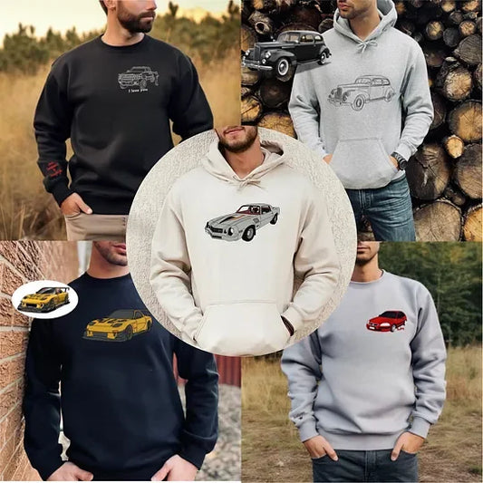 Customized Car Embroidered Sweatshirt