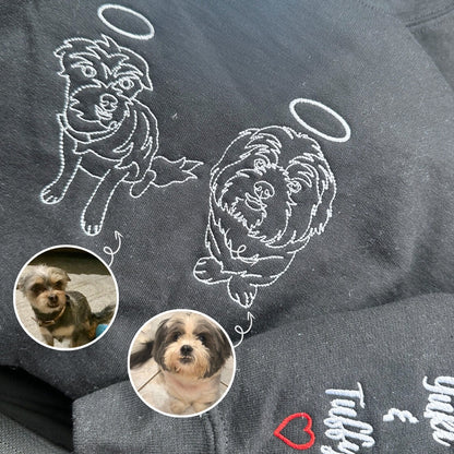 Custom Dog Dad Sweatshirt Embroidered Pet Face Name Portraits Photo | Gifts for Pet Lovers