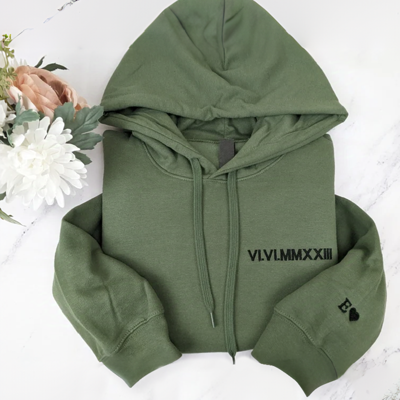 👩‍❤️‍👨Custom Roman Numeral Date Couple's Sweatshirt