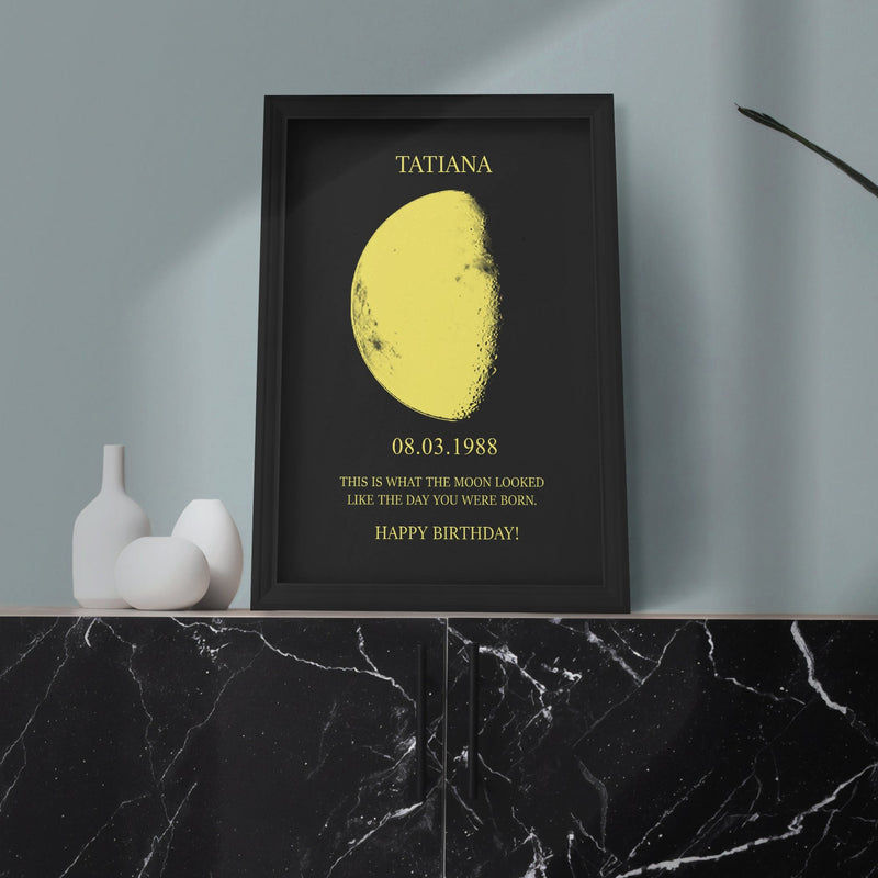 For Couples - Custom Couple Art Frame/ REAL MOON PHASE