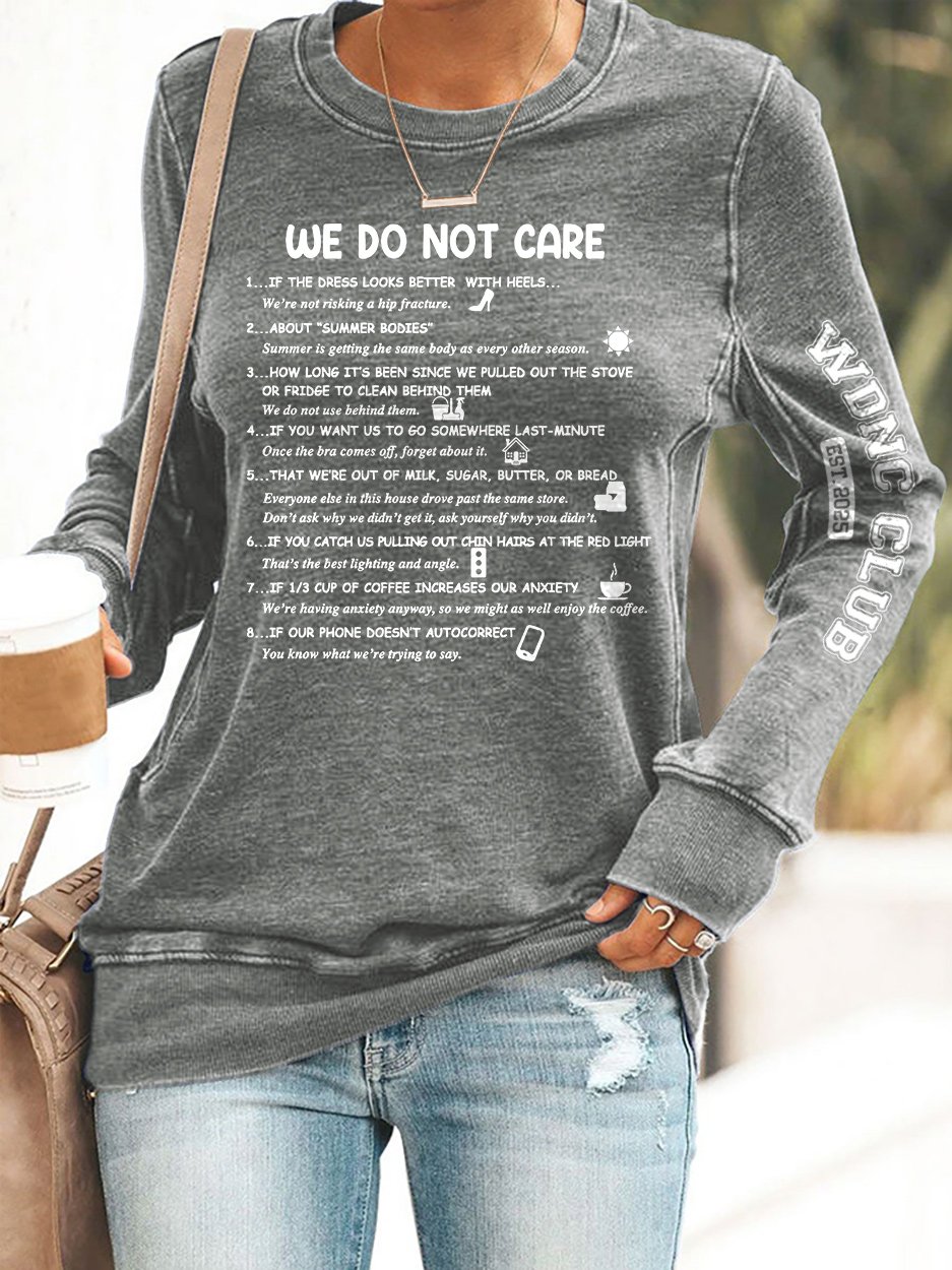 🔥Buy 3 Get 15% Off🔥Retro Funny WDNC Club Menopause Perimenopause Print Sweatshirt