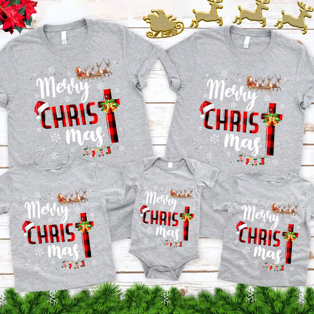 Christ Mas Holiday Christian Family Christmas Matching Shirts