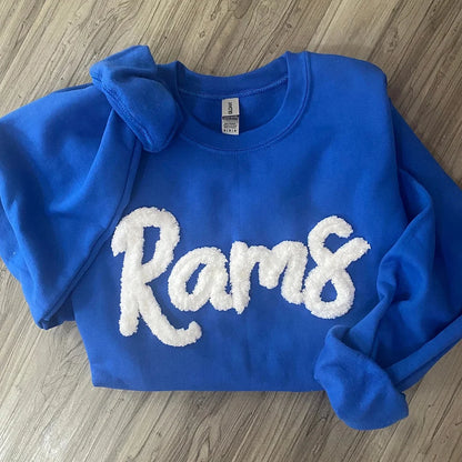 Oversized Team Chenille Embroidered Sweatshirt