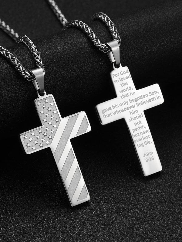 Cross Flag Alloy Necklace
