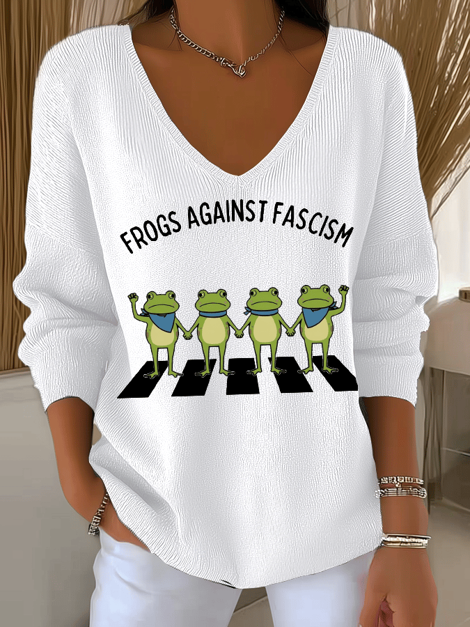 🔥Buy 3 Get 15% Off🔥Women's FDT Print Knit Long Sleeve Top