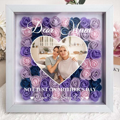 Mom Gift I Love You Every Day/Personalized Custom Dear Mom I Love You Forever Flower Shadow Box Gift For Mom