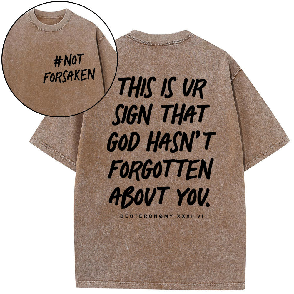Not Forsaken Christian Washed T-Shirt