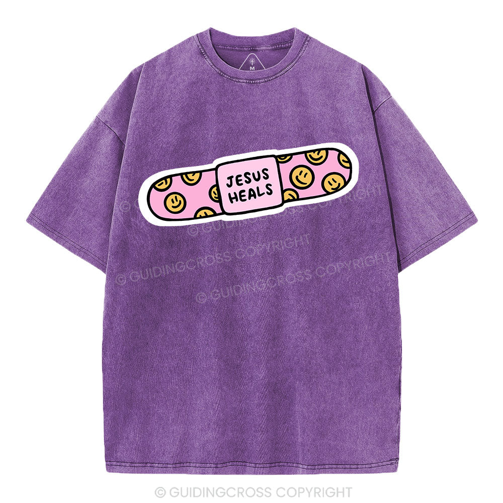 Jesus Heals Christian Washed T-Shirt