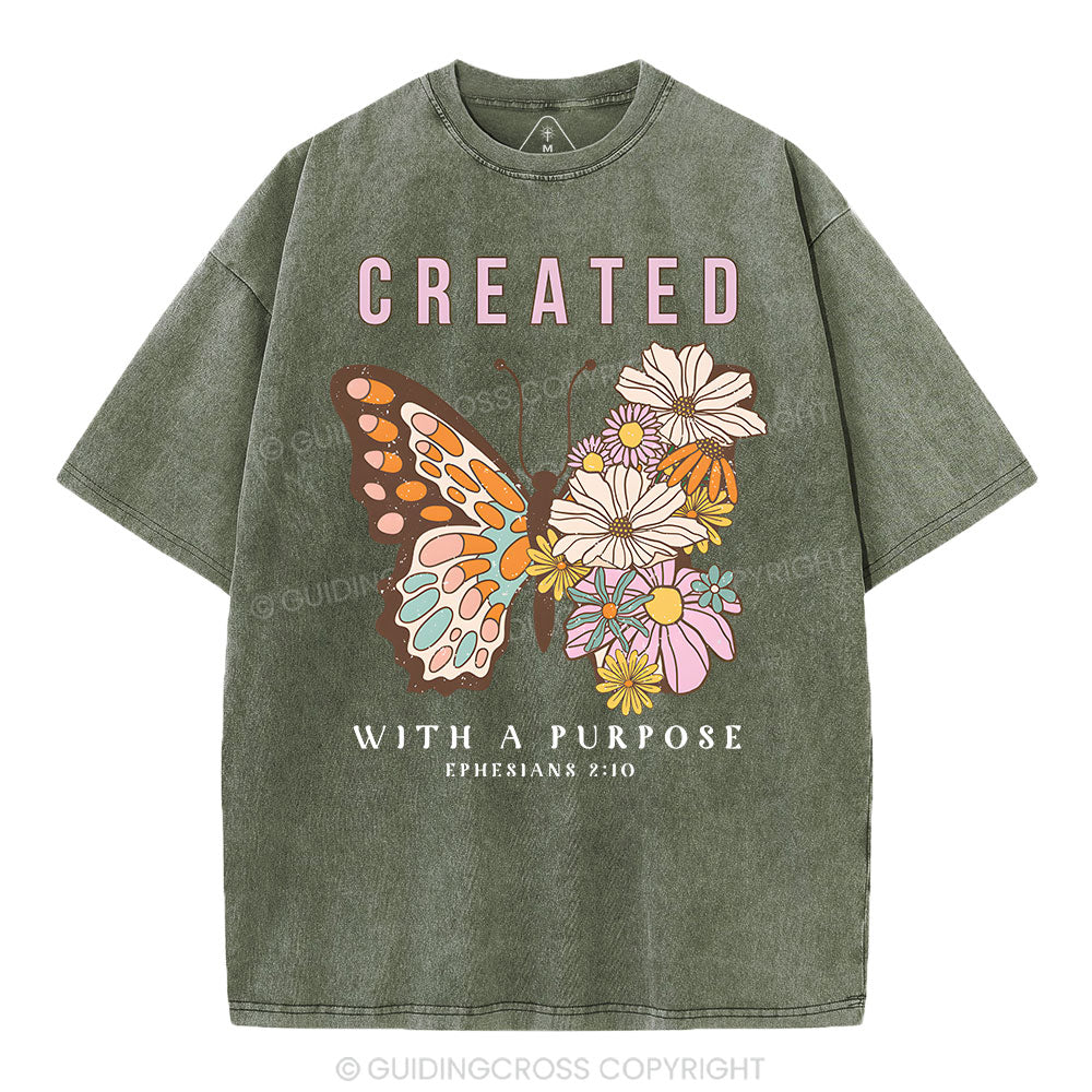 Created With Purpose Christian Washed T-Shirt