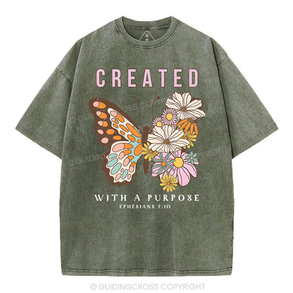 Created With Purpose Christian Washed T-Shirt