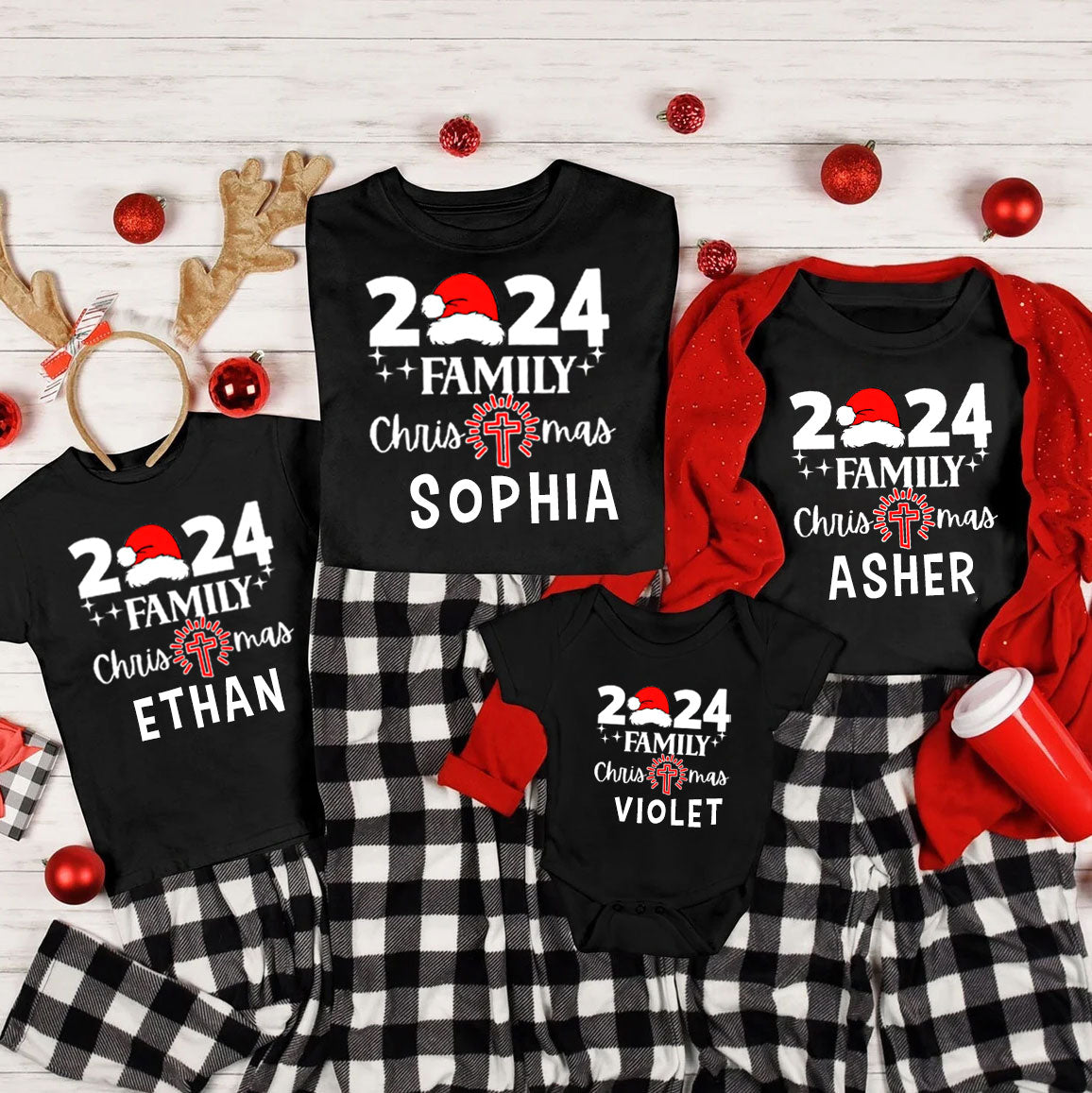 Personalized Family Christmas Matching Christmas Christian T-Shirts