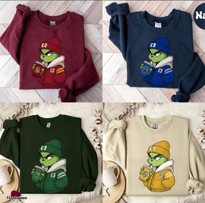 Custom Embroidered Christmas Movie Characters Drinking Sweatshirt
