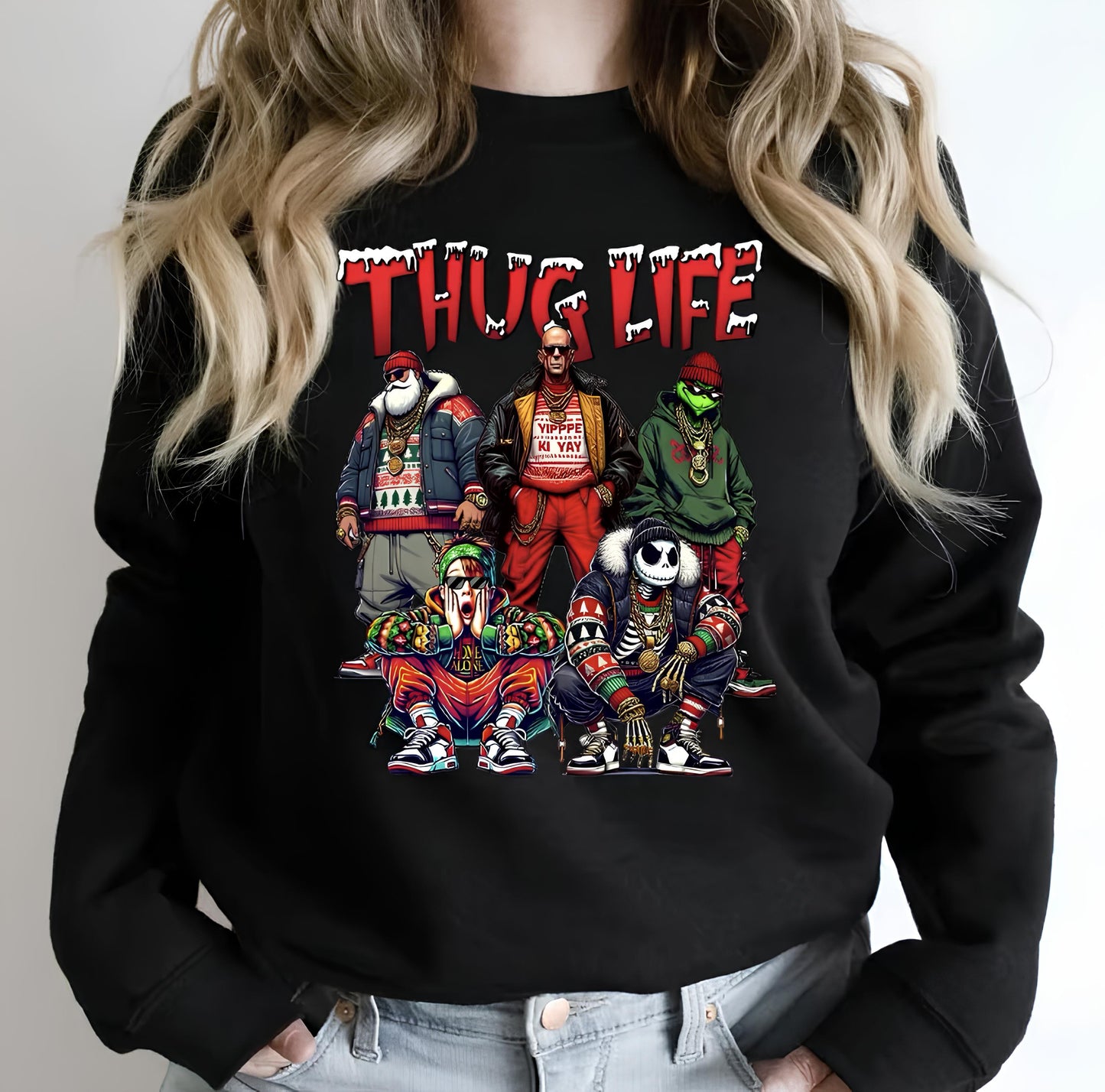 Custom Christmas Thug Life Movie Character Sweatshirt | Christmas Gifts