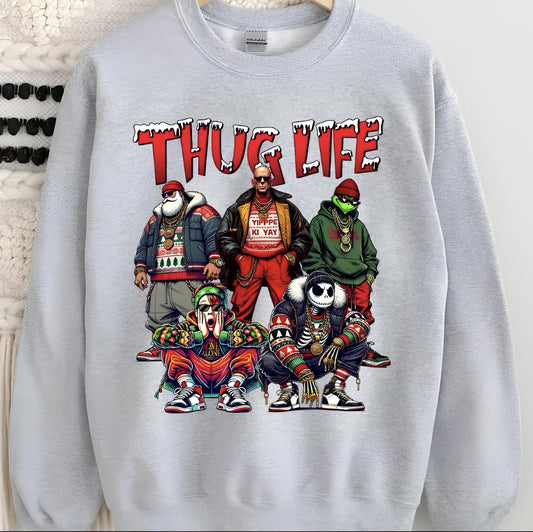 Custom Christmas Thug Life Movie Character Sweatshirt | Christmas Gifts