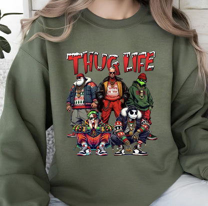 Custom Christmas Thug Life Movie Character Sweatshirt | Christmas Gifts