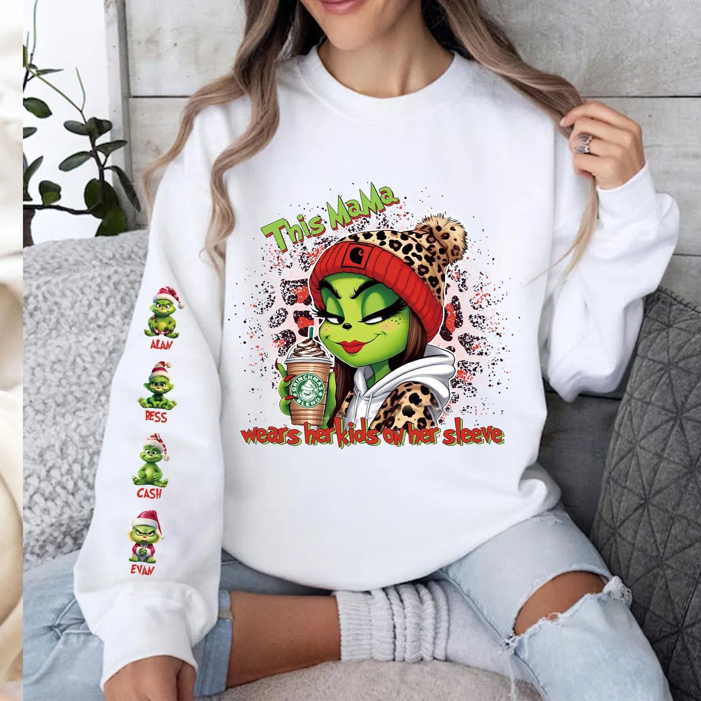 Custom Christmas Movie Characters Mama and Daddy Sweatshirt
