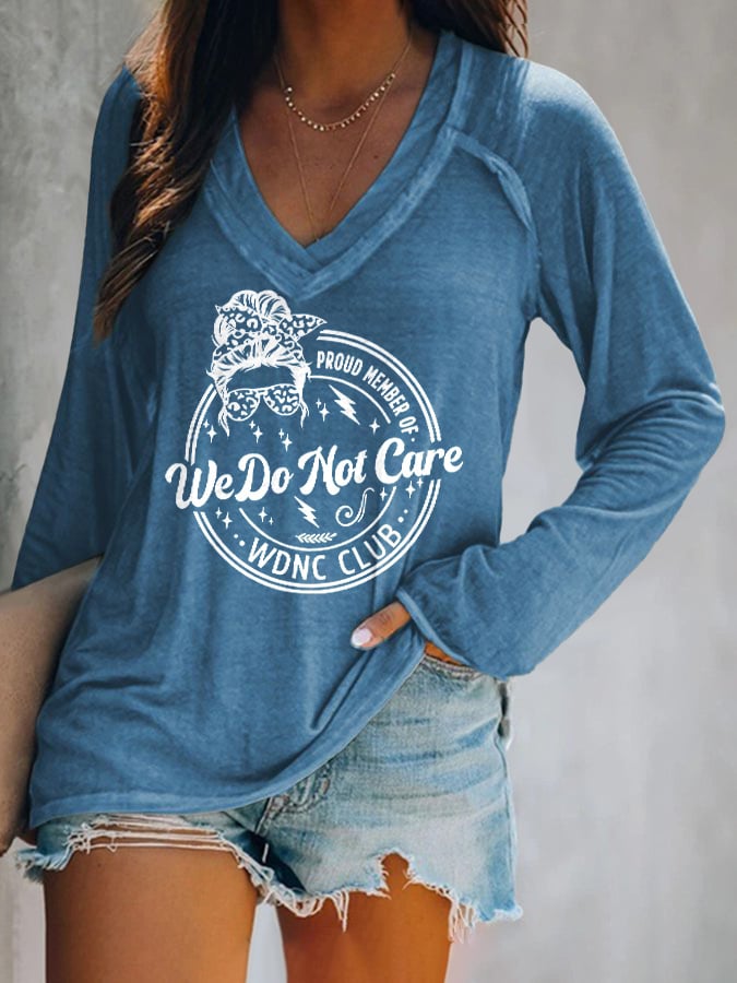 🔥Buy 3 Get 15% Off🔥V-neck Retro Funny Proud Member Of WDNC Club Menopause Perimenopause Print T-Shirt