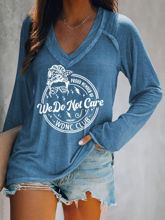 🔥Buy 3 Get 15% Off🔥V-neck Retro Funny Proud Member Of WDNC Club Menopause Perimenopause Print T-Shirt