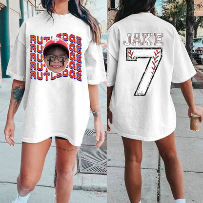 Custom Sports Mom Shirt – Personalized Baseball/Softball/Football/Soccer/Hockey Photo Tee