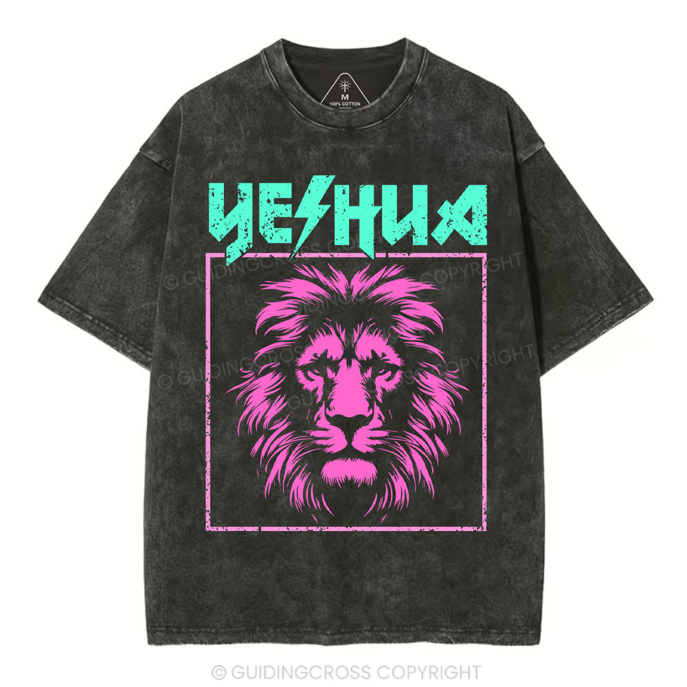 Yeshua Lion Christian Washed T-Shirt