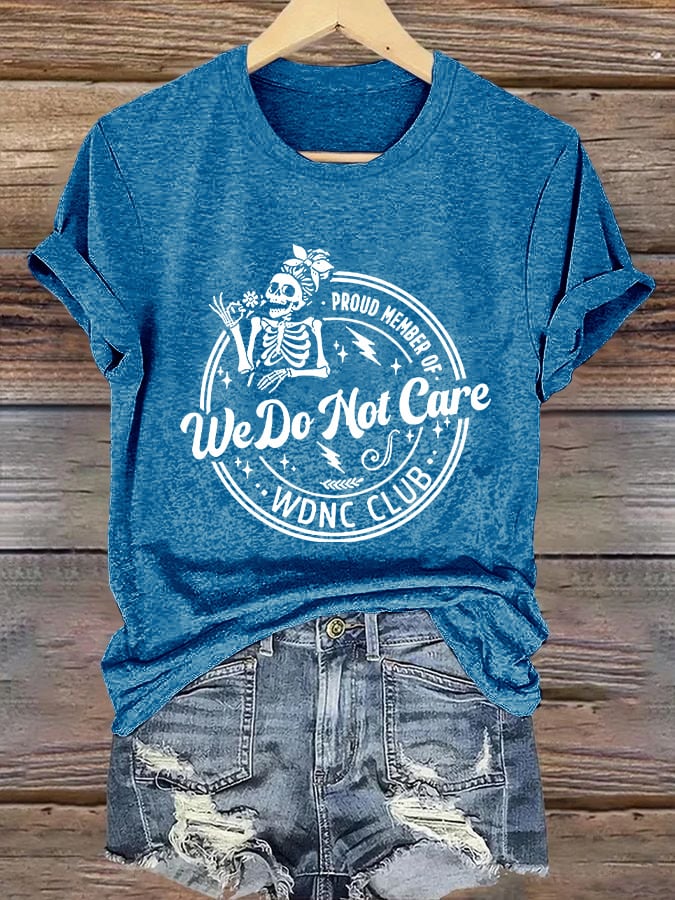 🔥Buy 3 Get 15% Off🔥Retro Funny Proud Member Of WDNC Club We Do Not Care Menopause Perimenopause Print T-Shirt