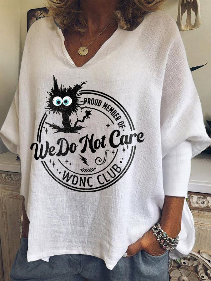 🔥Buy 3 Get 15% Off🔥V-neck Retro Funny Proud Member Of WDNC Club Menopause Perimenopause Print T-shirt
