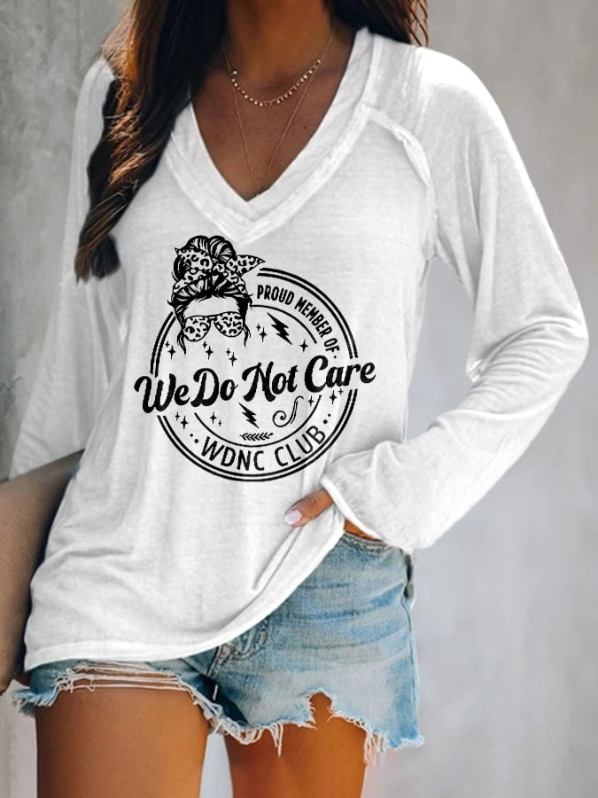 🔥Buy 3 Get 15% Off🔥V-neck Retro Funny Proud Member Of WDNC Club Menopause Perimenopause Print T-Shirt