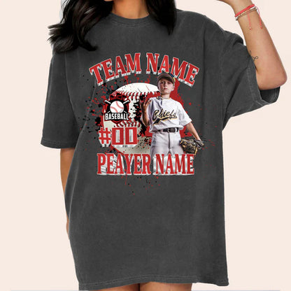 Baseball/Football/Soccer/Softball/Hockey Shirt Personalized Photo Shirt Custom Sports Mom Football Season Ball