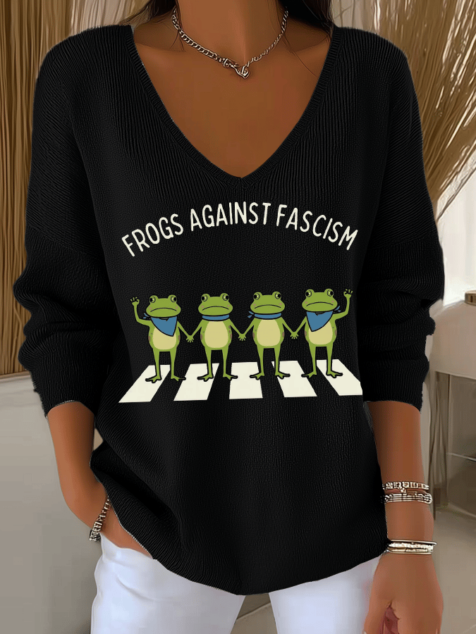 🔥Buy 3 Get 15% Off🔥Women's FDT Print Knit Long Sleeve Top