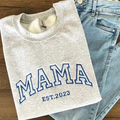 Custom Embroidered MAMA Sweatshirt, Mother's Day Gift
