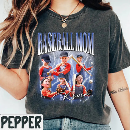 Custom Baseball Dad or Mom Shirt – Personalized Photo Game Day Tee