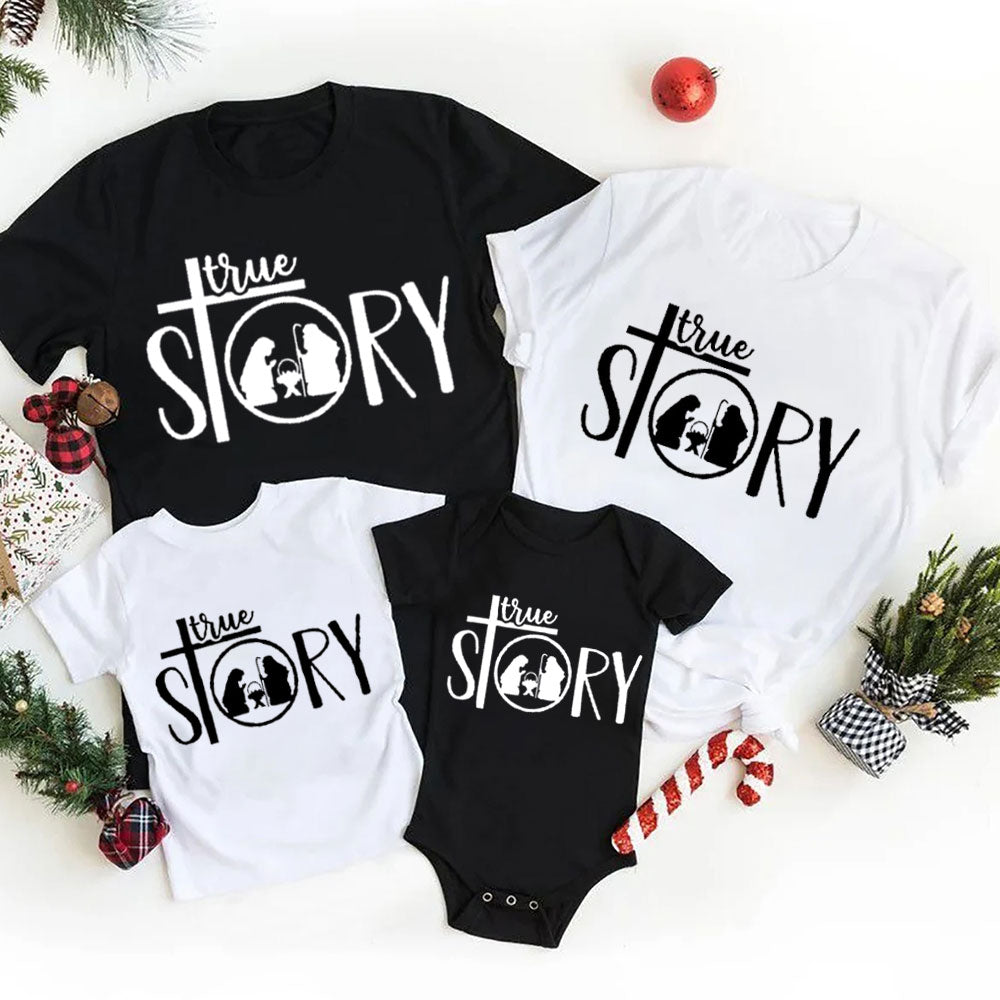 Personalized True Story Christmas Family Matching Shirts