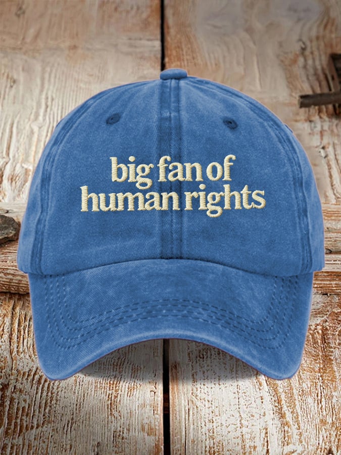 🔥Buy 3 Get 15% Off🔥Big Fan of Human Rights Washed Cotton Hat for Men and Women