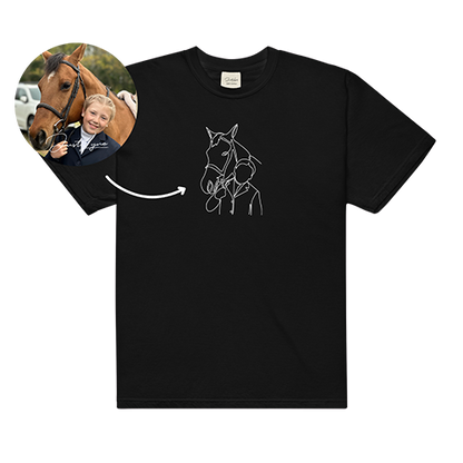 Custom Embroidered Pet T-shirt With Pet Photo-Gift For Pet Owners
