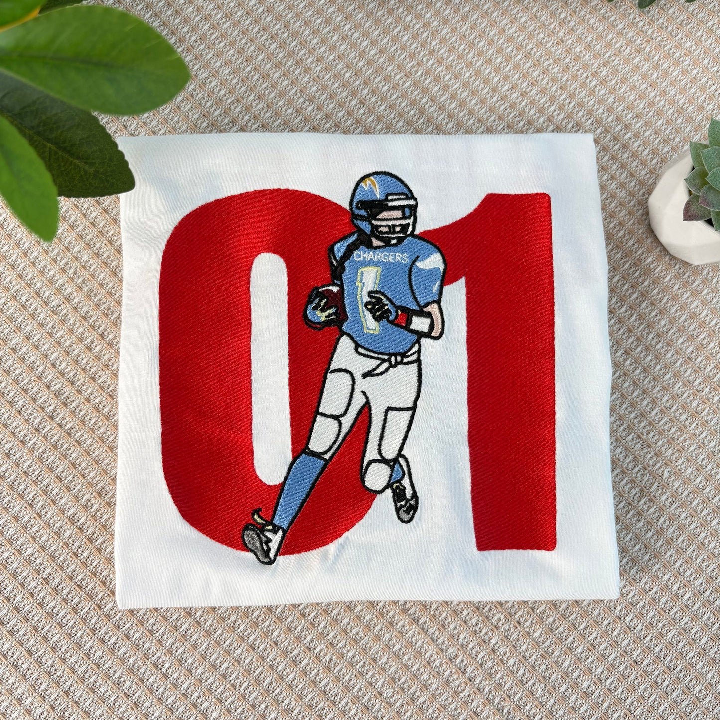 Custom Embroidered Football Sweatshirt – Personalized Game Day Photo & Name Gift for Fans & Teams