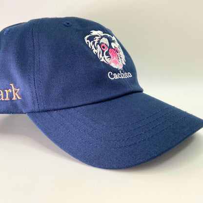 Custom Dog Face Outline Embroidered Hat | Gift For Pet Lovers