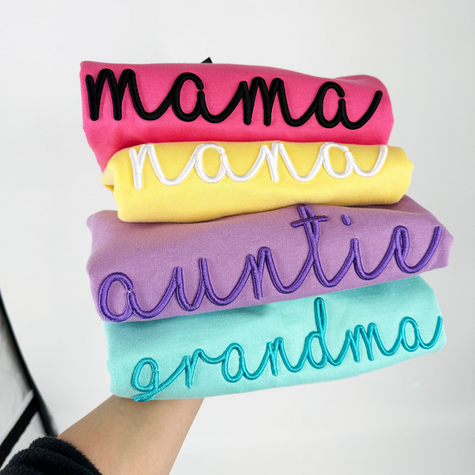 Custom 3D Puff Embroidery Sweatshirt/T-shirt/Hoodi,Gift For Game Day