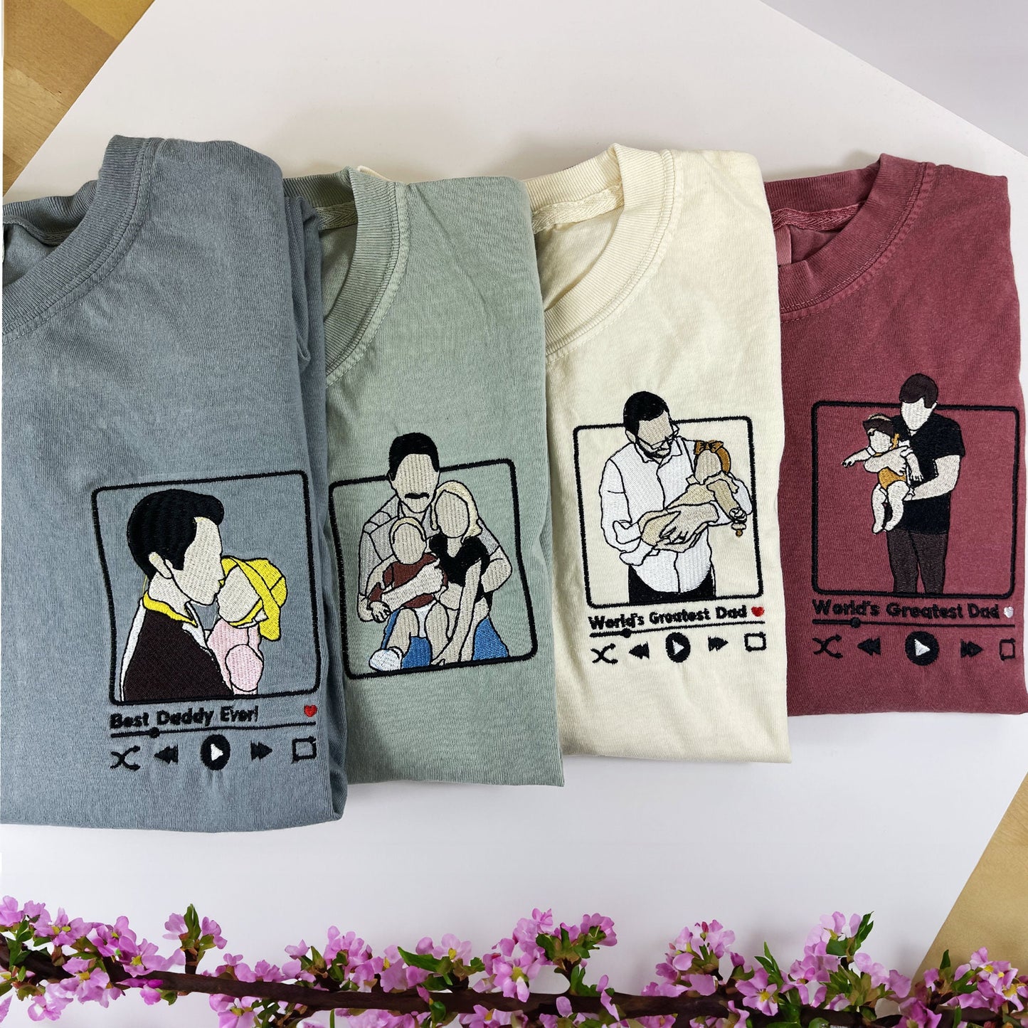 Personalized Photo Portrait Sweatshirt for Dad, Papa, and Your Beloved Ones