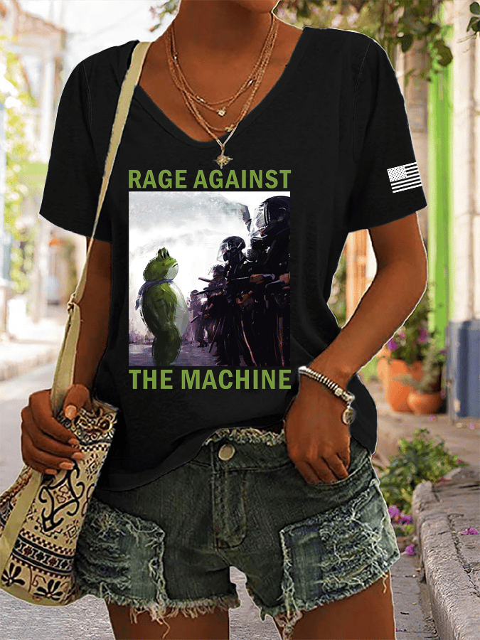 Women's FDT Print V-Neck T-Shirt