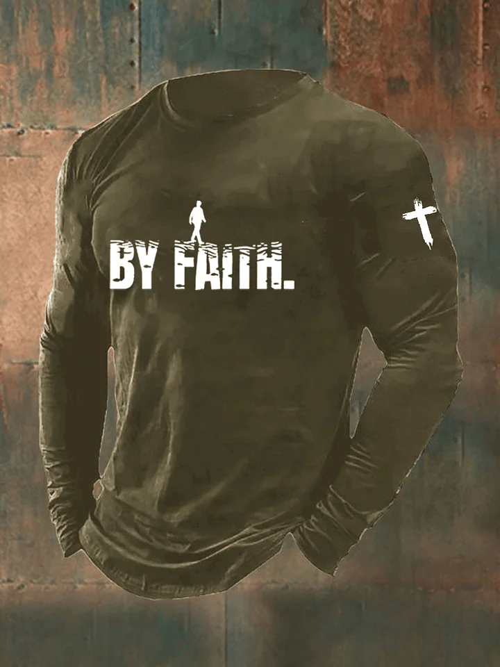 Men's Walk By Faith  Printed Shirt