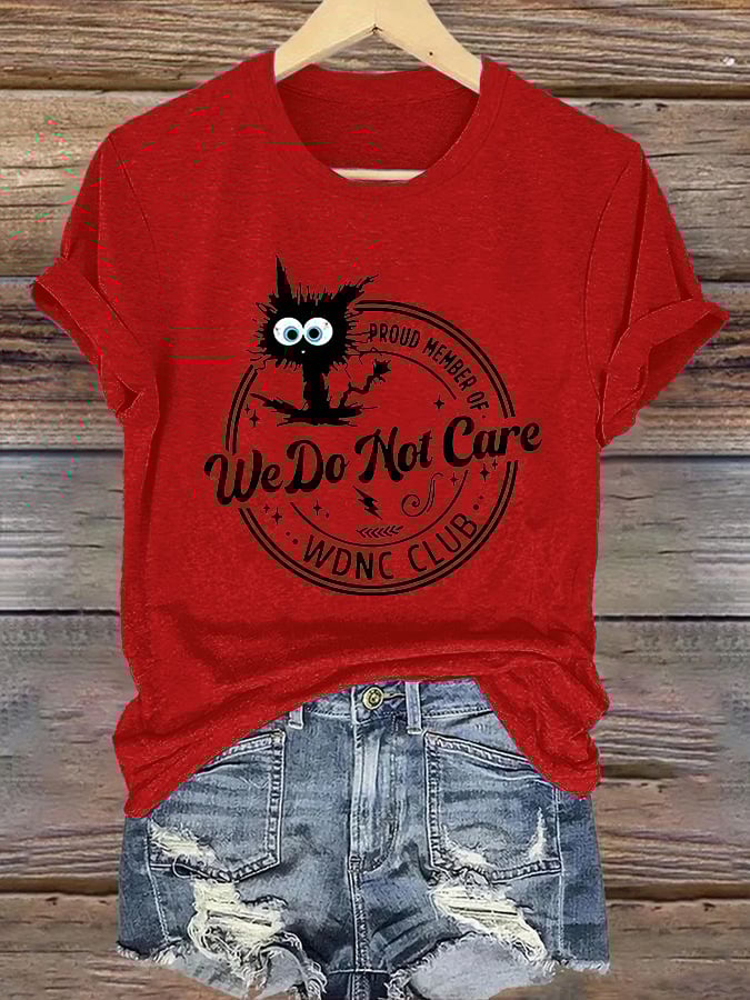 🔥Buy 3 Get 15% Off🔥Retro Funny Proud Member Of WDNC Club We Do Not Care Menopause Perimenopause Print T-Shirt