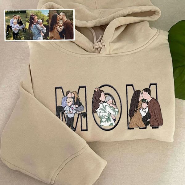 Custom Family Embroidered Sweatshirt – A Unique and Heartwarming Gift for Papa, Dad or Mama