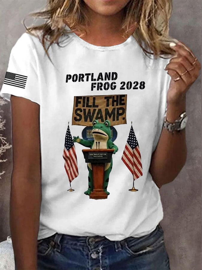 🔥Buy 3 Get 15% Off🔥Women's Portland Frog Casual Short-Sleeved T-Shirt