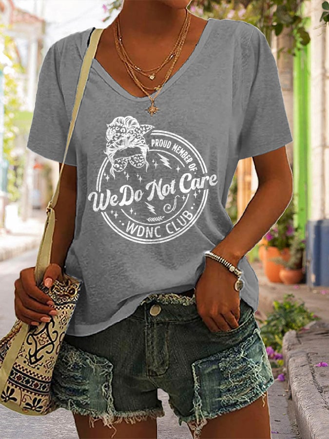 🔥Buy 3 Get 15% Off🔥V-Neck Retro Funny Proud Member Of WDNC Club Menopause Perimenopause Print T-Shirt