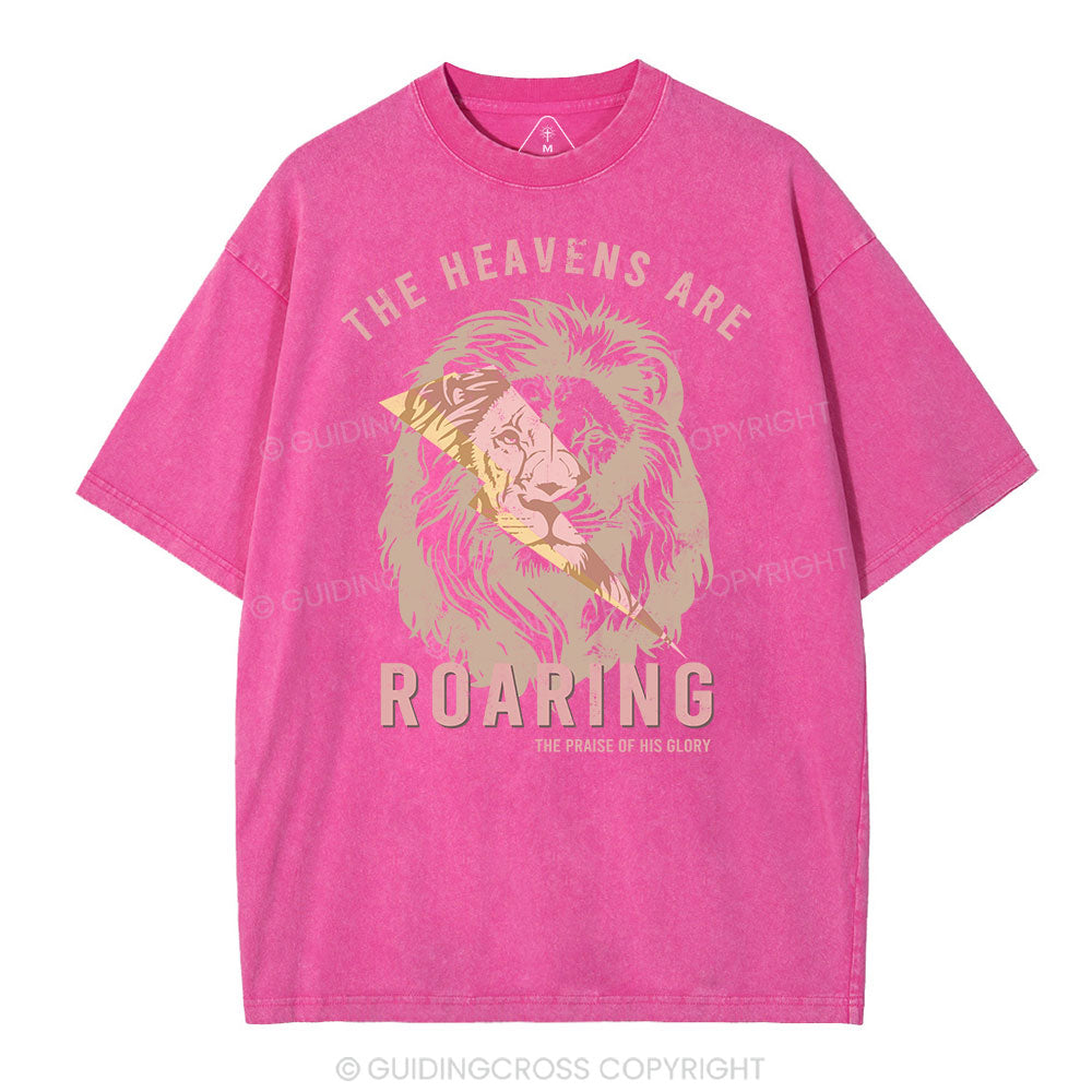 The Heavens Are Roaring Christian Washed T-Shirt