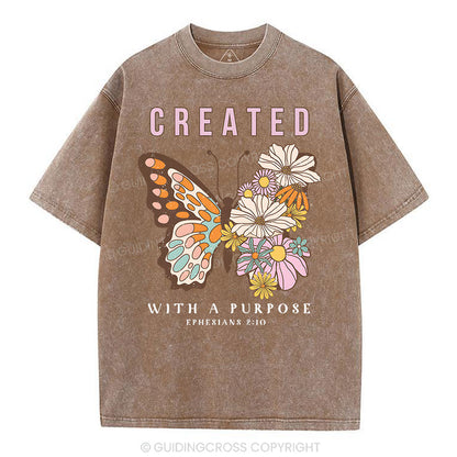 Created With Purpose Christian Washed T-Shirt