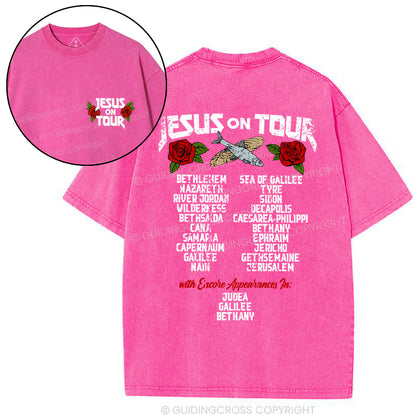 Jesus On Tour Christian Washed T-Shirt