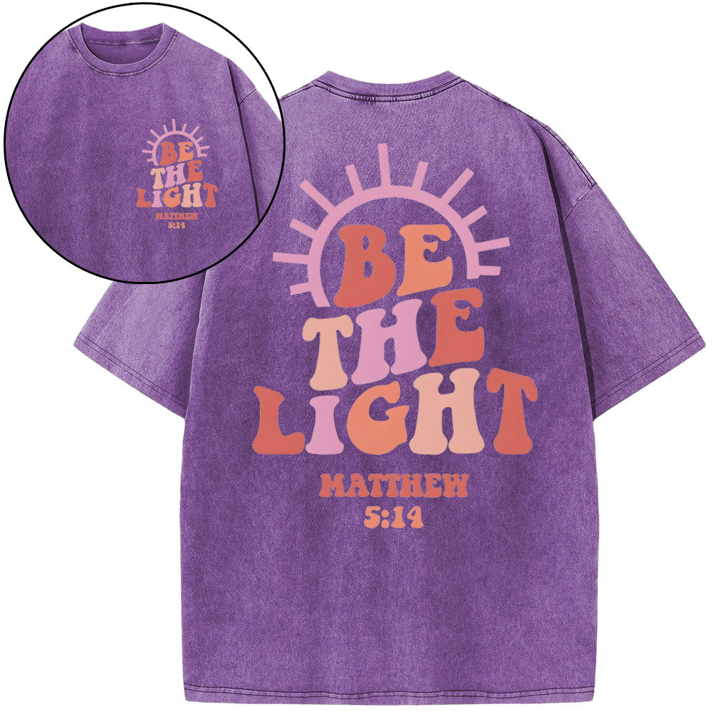 Be The Light Christian Washed T-Shirt